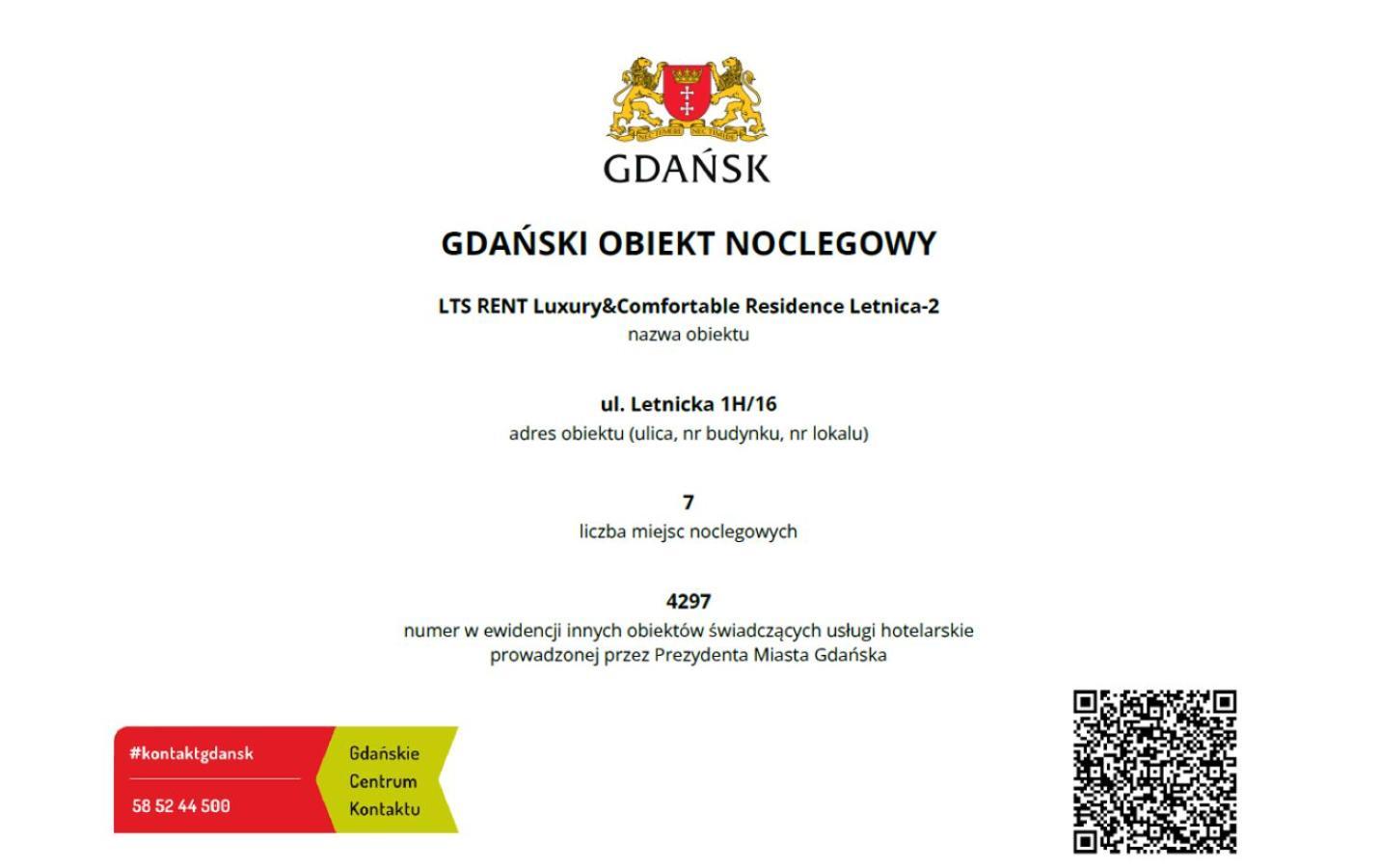 Lts Rent Luxury & Comfortable Residence Letnica Gdańsk Eksteriør billede